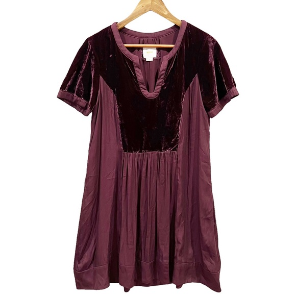 Anthropologie Maeve Ingrid Velvet Swing Dress - Picture 2 of 8